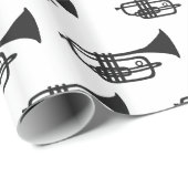 Trumpet Music Cartoon Paper Geschenkpapier (Rolleneckpunkt)
