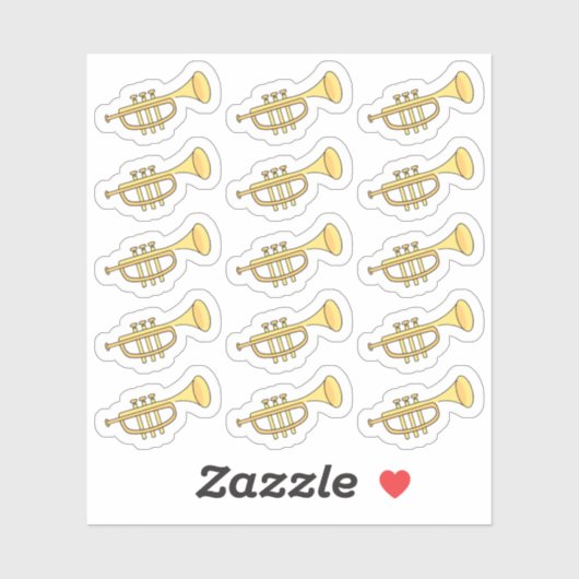 Trumpet Music Lesson Lehrer Bujo Planer Aufkleber (Blatt)