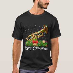 Trumpet Music Lover Matching Weihnachtsmannmütze T T-Shirt