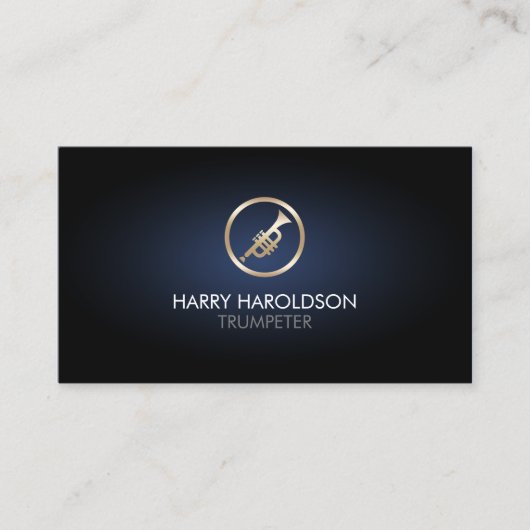 Trumpet Music Musician Business Card Visitenkarte (Vorderseite)