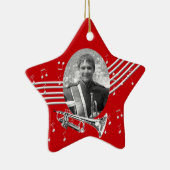 Trumpet Music Red Star Keramikornament (Rechts)