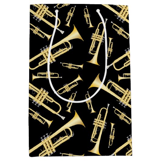 Trumpet Music Teacher Mittlere Geschenktüte (Vorderseite)