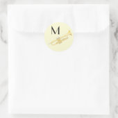 Trumpet Music Teacher Runder Aufkleber (Tasche)