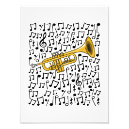 Trumpet Musical Notes Trumpeter Brass Musician Fotodruck