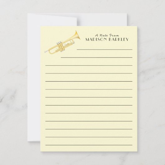 Trumpet Musician Band Lehrer Danke Karte (Vorderseite)
