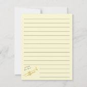 Trumpet Musician Band Lehrer Danke Karte (Rückseite)