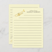 Trumpet Musician Band Lehrer Danke Karte (Vorne/Hinten)