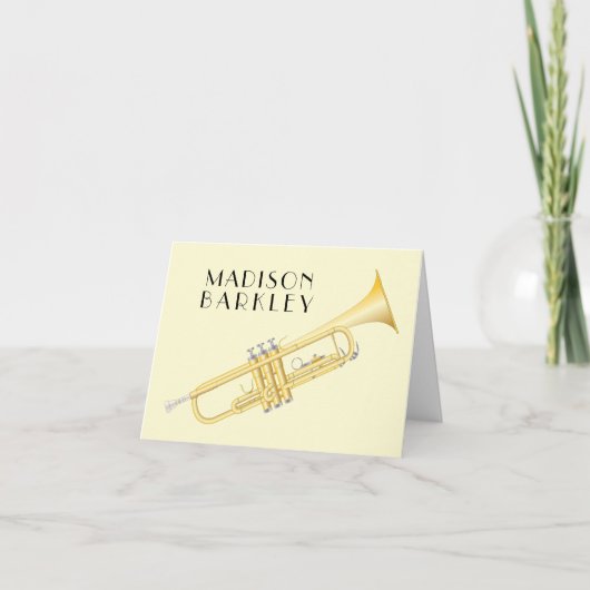 Trumpet Musician Band Teacher Note Card (Vorderseite)