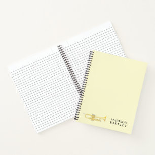 Trumpet Musician Band Teacher Notebook Notizblock