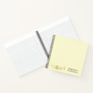 Trumpet Musician Band Teacher Notebook Notizblock