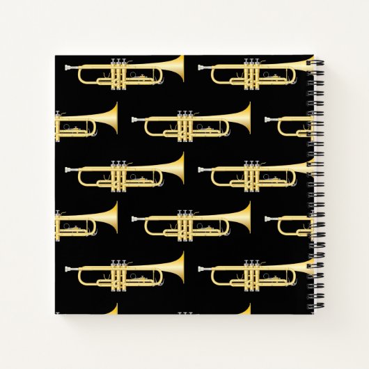 Trumpet Musician Band Teacher Notebook Notizblock (Rückseite)