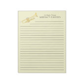 Trumpet Musician Band Teacher Notepad Notizblock (Rotiert)