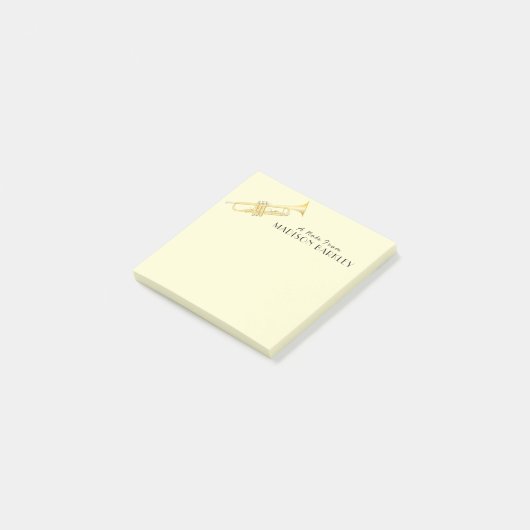 Trumpet Musician Band Teacher Post-it Notes Klebezettel (angewinkelt)