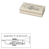 Trumpet Musician Band Teacher Rubber Briefmarke Gummistempel (Stempel)