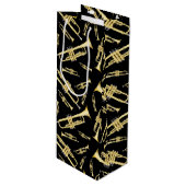 Trumpet Musician Band Teacher Weinbeutel Geschenktüte Für Weinflaschen (Vorderseite Schrägansicht)