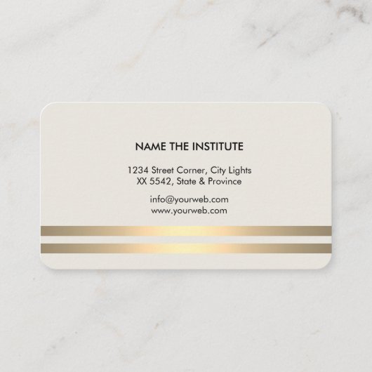 Trumpet Musician Music Teacher Instrument Gold Visitenkarte (Rückseite)