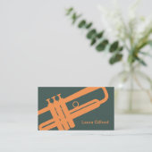 Trumpet Musician Teacher Player Studio Music Visitenkarte (Stehend Vorderseite)