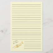 Trumpet Musician Teacher Stationery Briefpapier (Rückseite)