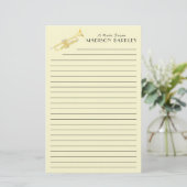Trumpet Musician Teacher Stationery Briefpapier (Stehend Vorderseite)