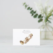 Trumpet Musician Teacher Visitenkarte (Stehend Vorderseite)