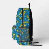Trumpet Musiknoten Pattern Bedruckter Rucksack (Rechts)