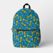 Trumpet Musiknoten Pattern Bedruckter Rucksack (Vorderseite)
