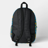 Trumpet Musiknoten Pattern Bedruckter Rucksack (Rückseite)