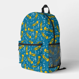 Trumpet Musiknoten Pattern Bedruckter Rucksack