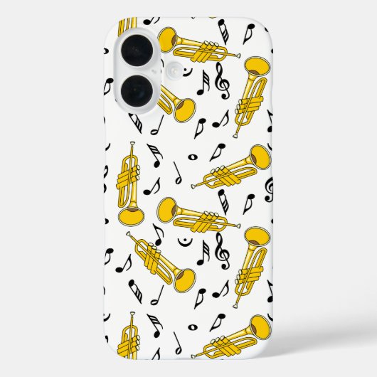 Trumpet Musiknoten Pattern Case-Mate iPhone Hülle (Rückseite)