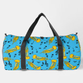 Trumpet Musiknoten Pattern Duffle Bag (Rückseite)