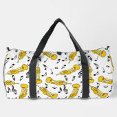 Trumpet Musiknoten Pattern Duffle Bag (Rückseite)