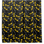 Trumpet Musiknoten Pattern Duschvorhang (Vorderseite)