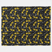 Trumpet Musiknoten Pattern Fleecedecke (Vorderseite (Horizontal))