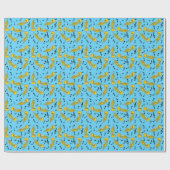 Trumpet Musiknoten Pattern Geschenkpapier (Flach)
