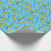 Trumpet Musiknoten Pattern Geschenkpapier (Ecke)