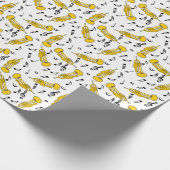 Trumpet Musiknoten Pattern Geschenkpapier (Ecke)