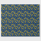 Trumpet Musiknoten Pattern Geschenkpapier (Flach)