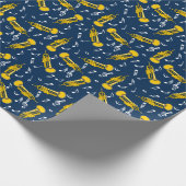 Trumpet Musiknoten Pattern Geschenkpapier (Ecke)