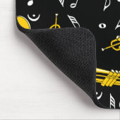 Trumpet Musiknoten Pattern Mousepad (Ecke)