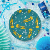 Trumpet Musiknoten Pattern Pappteller (Party)