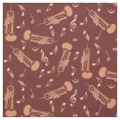 Trumpet Musiknoten Pattern Stoff (Muster)