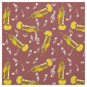Trumpet Musiknoten Pattern Stoff (Muster)