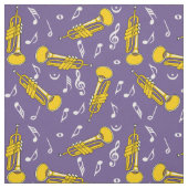 Trumpet Musiknoten Pattern Stoff (Muster)
