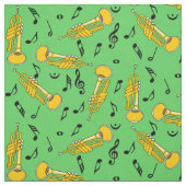 Trumpet Musiknoten Pattern Stoff (Muster)