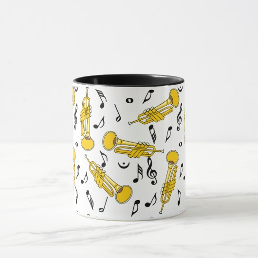 Trumpet Musiknoten Pattern Tasse (Zentrum)