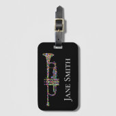 Trumpet Name Messing-Fall Gepäckanhänger (Vorderseite Vertikal)