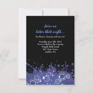 Trumpet & Piano Musical Bar Bat Mitzvah Party Card Einladung