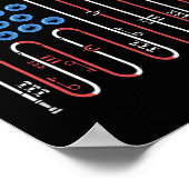 Trumpet Player 4. Juli Jazz Music USA Trumpet Poster (Ecke)