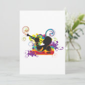 Trumpet Player Art Work Einladung (Stehend Vorderseite)