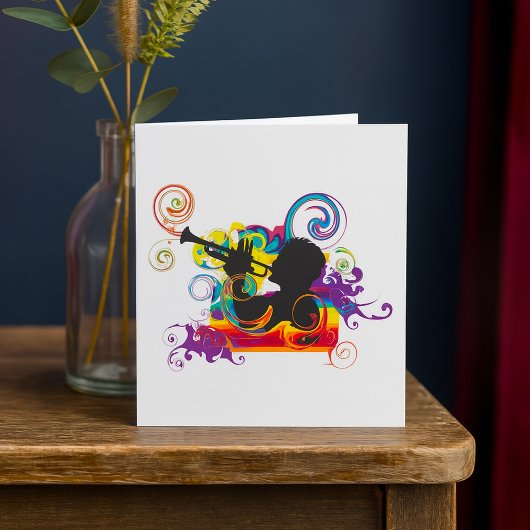 Trumpet Player Art Work Einladung